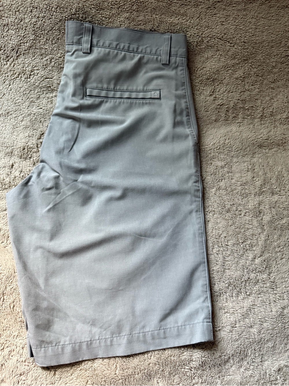 Peter Millar gray Flat-Front Chino Shorts